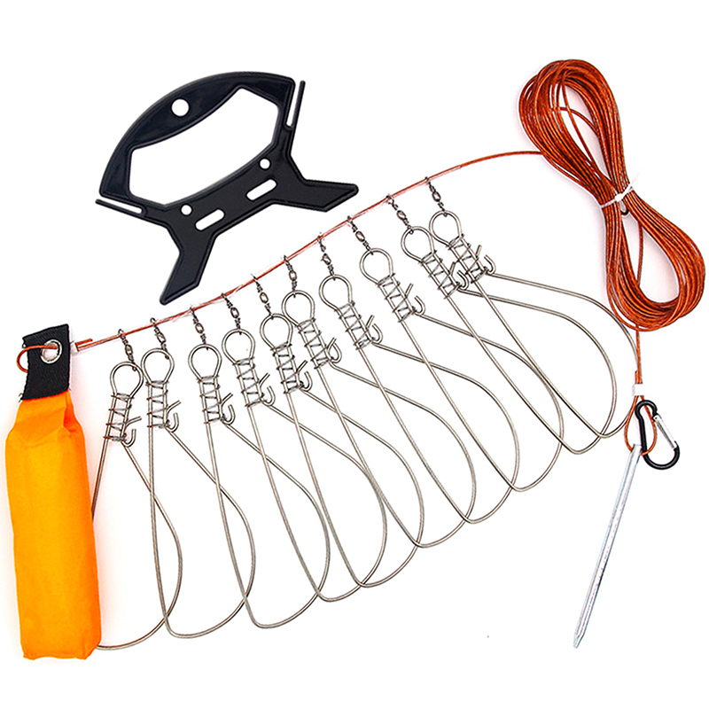Fishing Equipment Hook - New【Stainless Steel Fishing Lock Buckle Lanyard