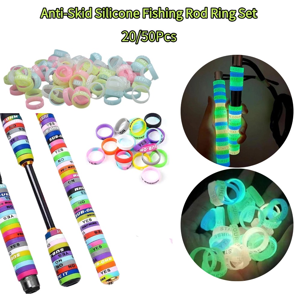 20/50Pcs Anti-Skid Silicone Fi - огляд і ціна Fishing Rod Glove