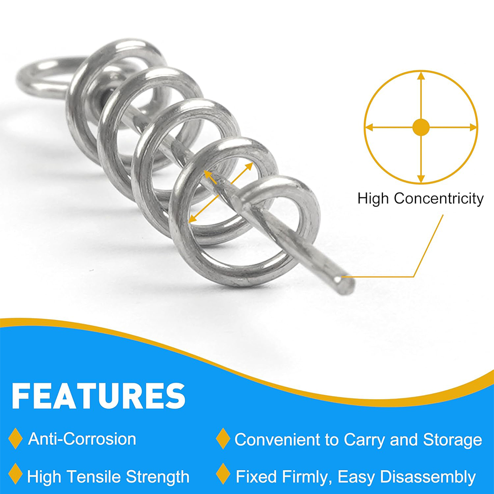 50Pcs Spring Twist Lock Fishin - огляд і ціна Fishing Equipment Hook