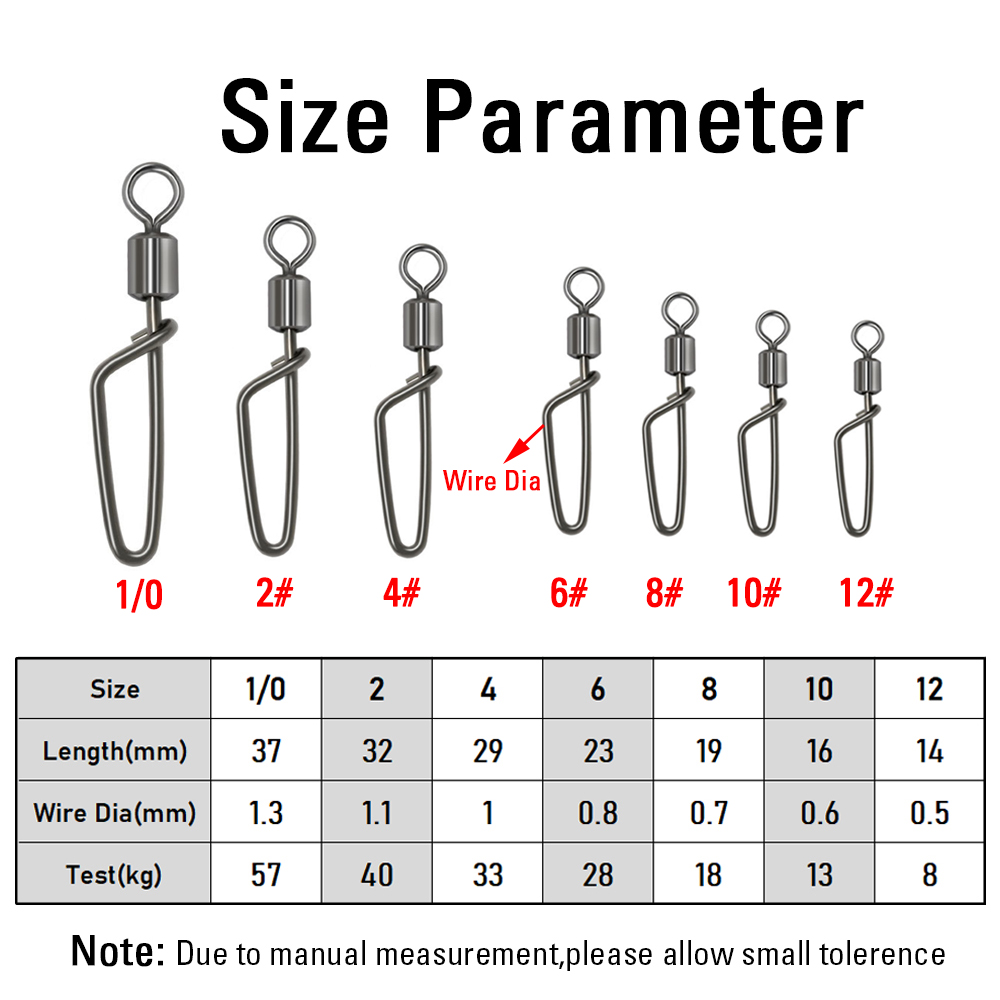 20PCS #12 -1/0 Rolling Swivel  - огляд і ціна Fishing Equipment Hook
